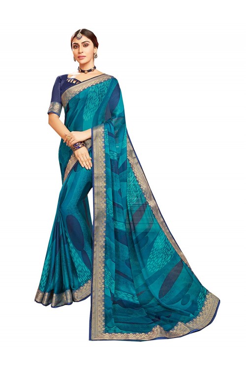 Prints Chiffon with Blouse Piece Saree