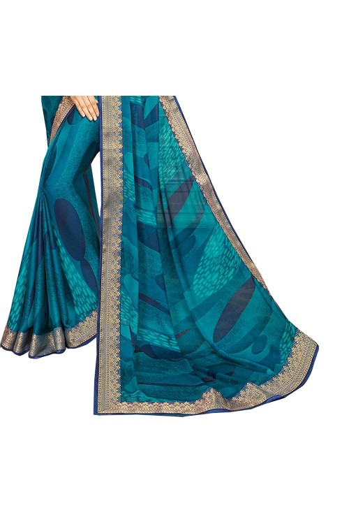 Prints Chiffon with Blouse Piece Saree