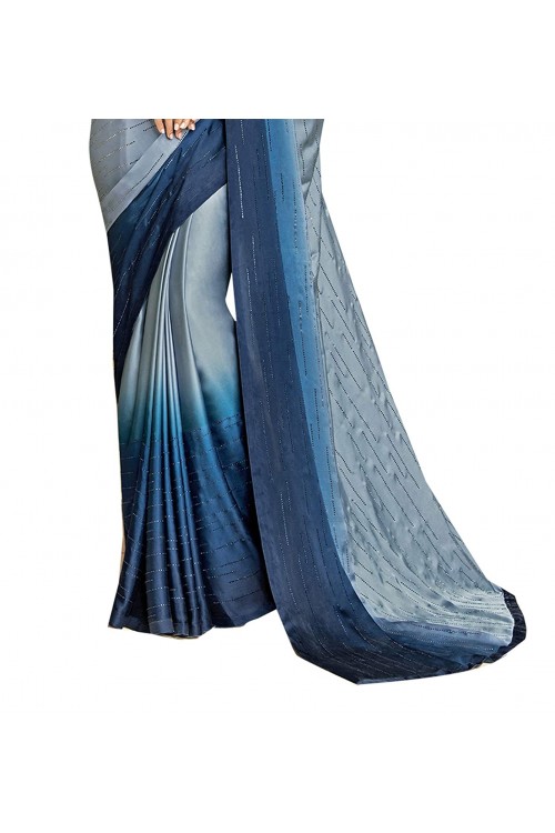 Vishal Prints Satin with Blouse Piece Saree WITH STONE WORK Vishal Prints Satin with Blouse Piece Saree WITH STONE WORK