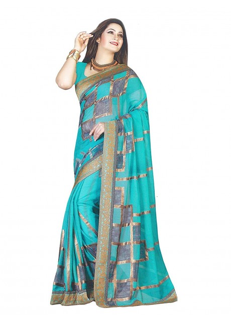 Vishal Prints Synthetic with Blouse Piece Saree