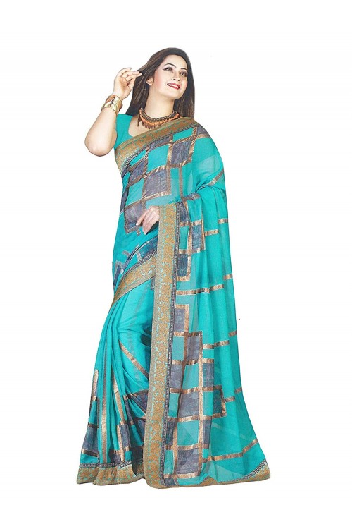Vishal Prints Synthetic with Blouse Piece Saree