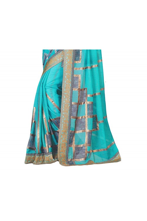 Vishal Prints Synthetic with Blouse Piece Saree