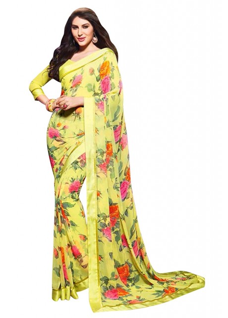 Vishal Prints georgette with blouse piece Saree